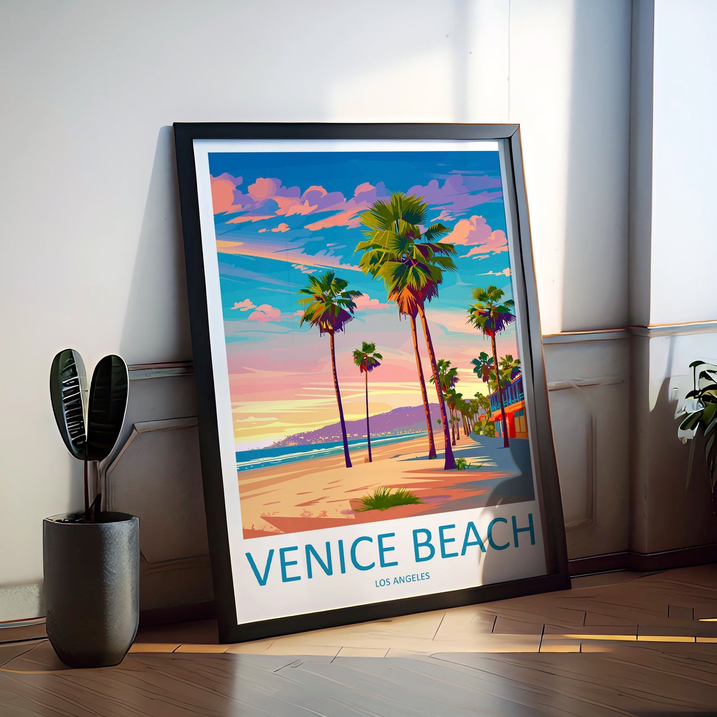 Venice Beach Travel Print Wall Art Venice Beach Wall Hanging Home Décor Venice Beach Gift Art Lovers California Art Lover Gift Venice Beach
