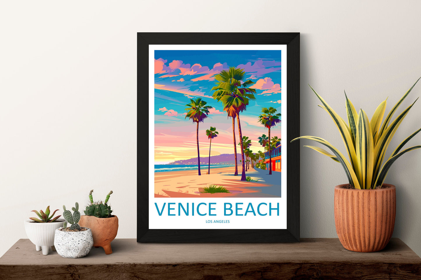 Venice Beach Travel Print Wall Art Venice Beach Wall Hanging Home Décor Venice Beach Gift Art Lovers California Art Lover Gift Venice Beach