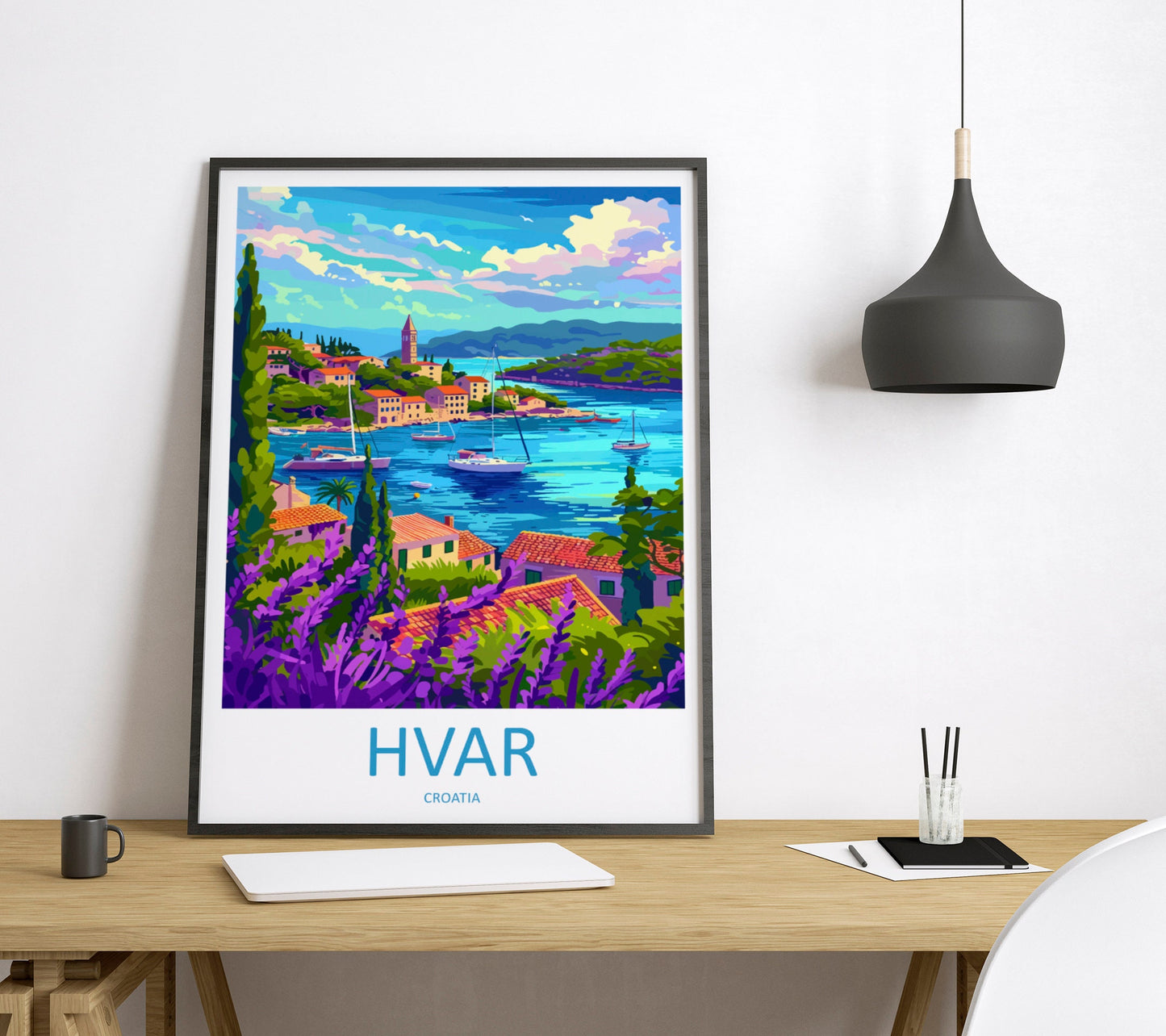 Hvar Travel Print Hvar Home Décor Croatia Island Art Print Hvar Wall Print For Croatia Gift Wall Hanging Hvar Artwork Hvar Harbour Décor