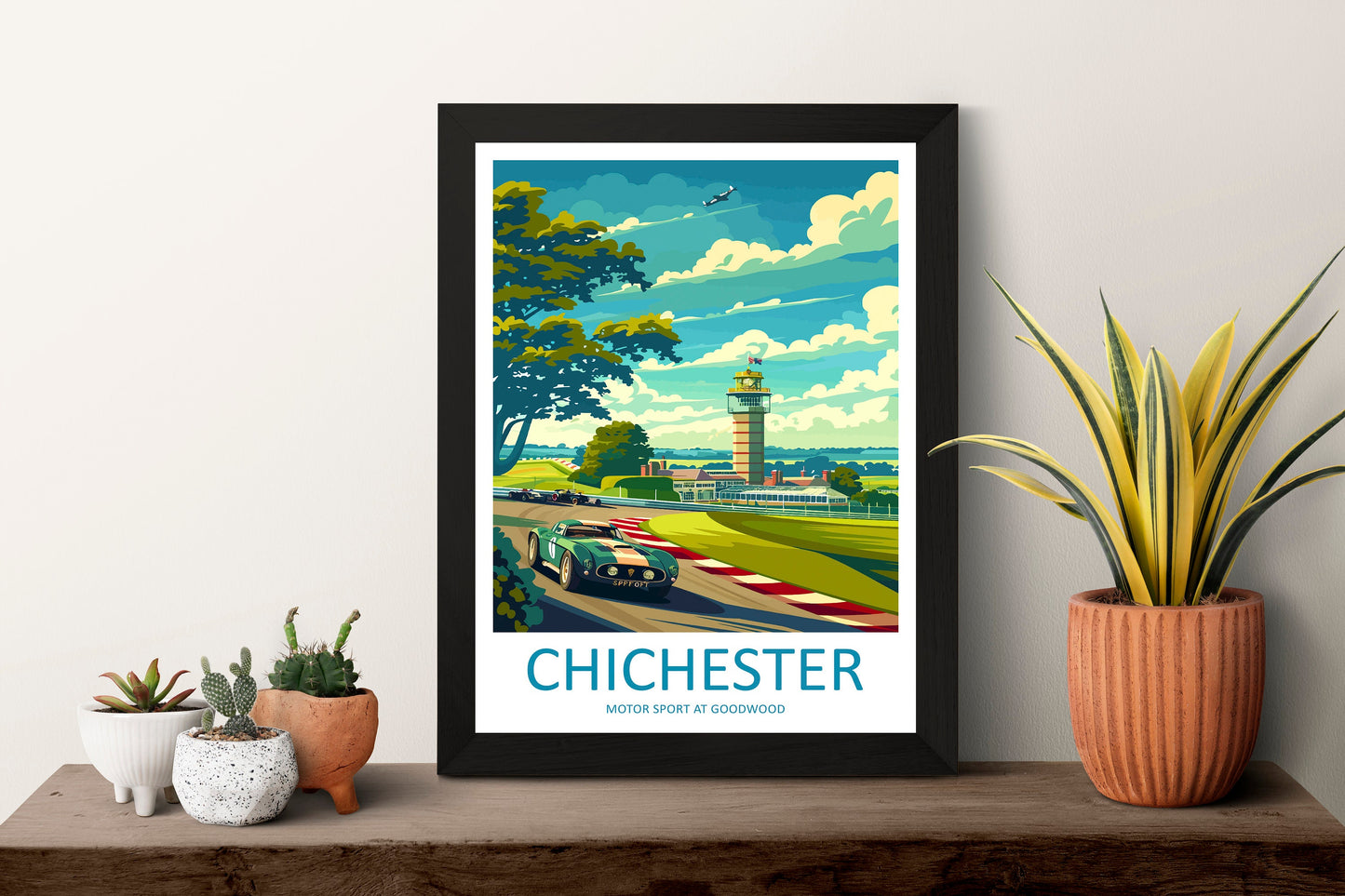 Chichester Motorsport At Goodwood Travel Print Wall Art Chichester Wall Hanging Home Décor Chichester Gift Art Lovers England Art Lover Gift