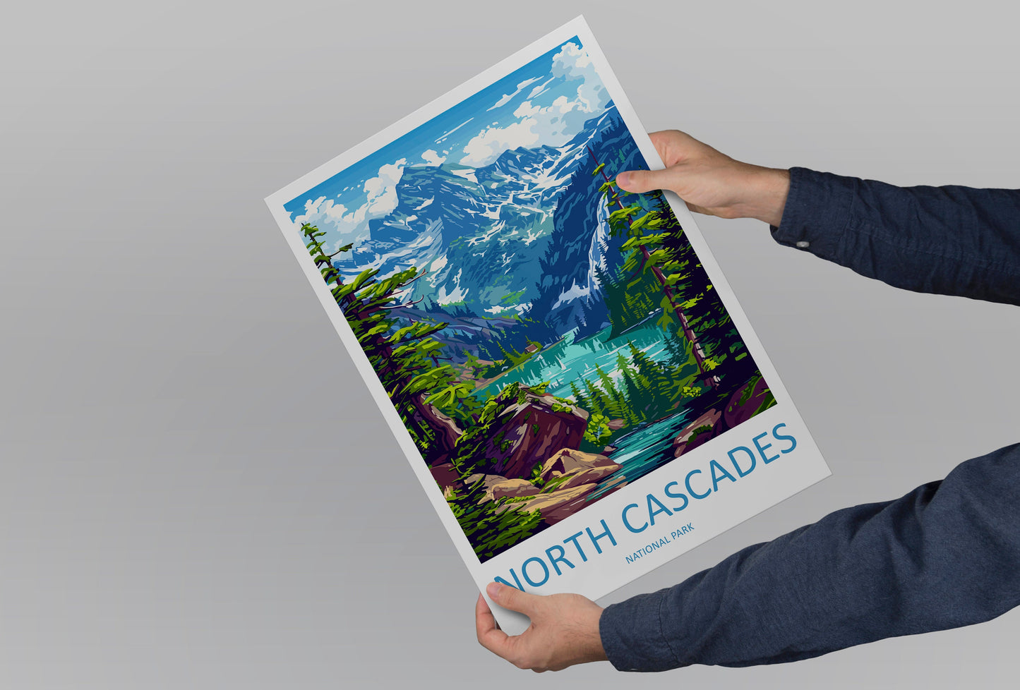 North Cascades National Park Travel Print Wall Art North Cascades National Park Wall Hanging Home Décor North Cascades National Park Gift