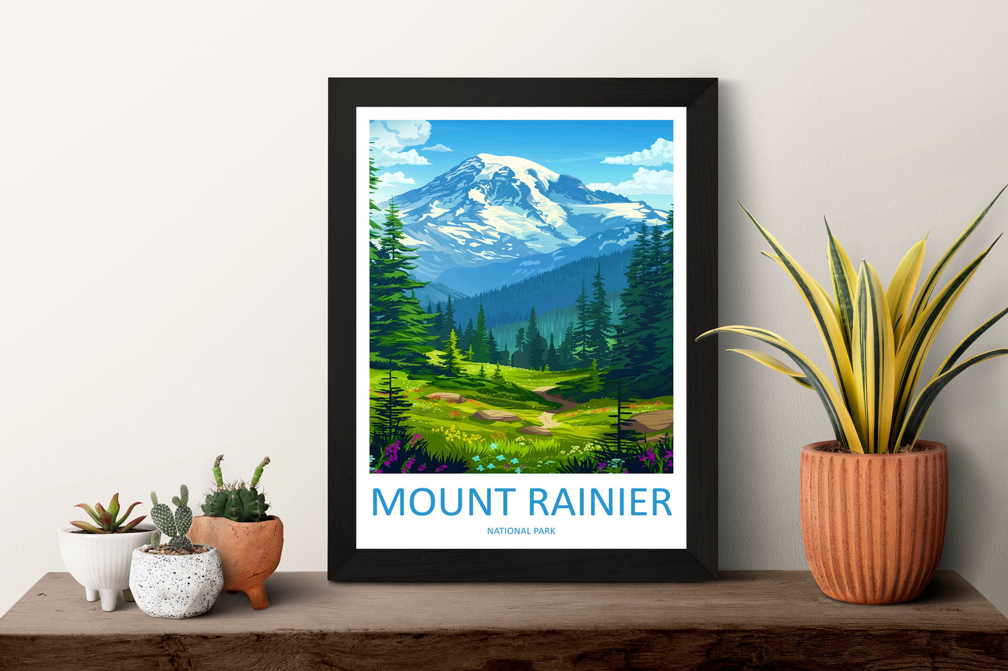 Mount Rainier National Park Travel Print Wall Art Mount Rainier National Park Wall Hanging Home Décor Mount Rainier National Park Gift Art