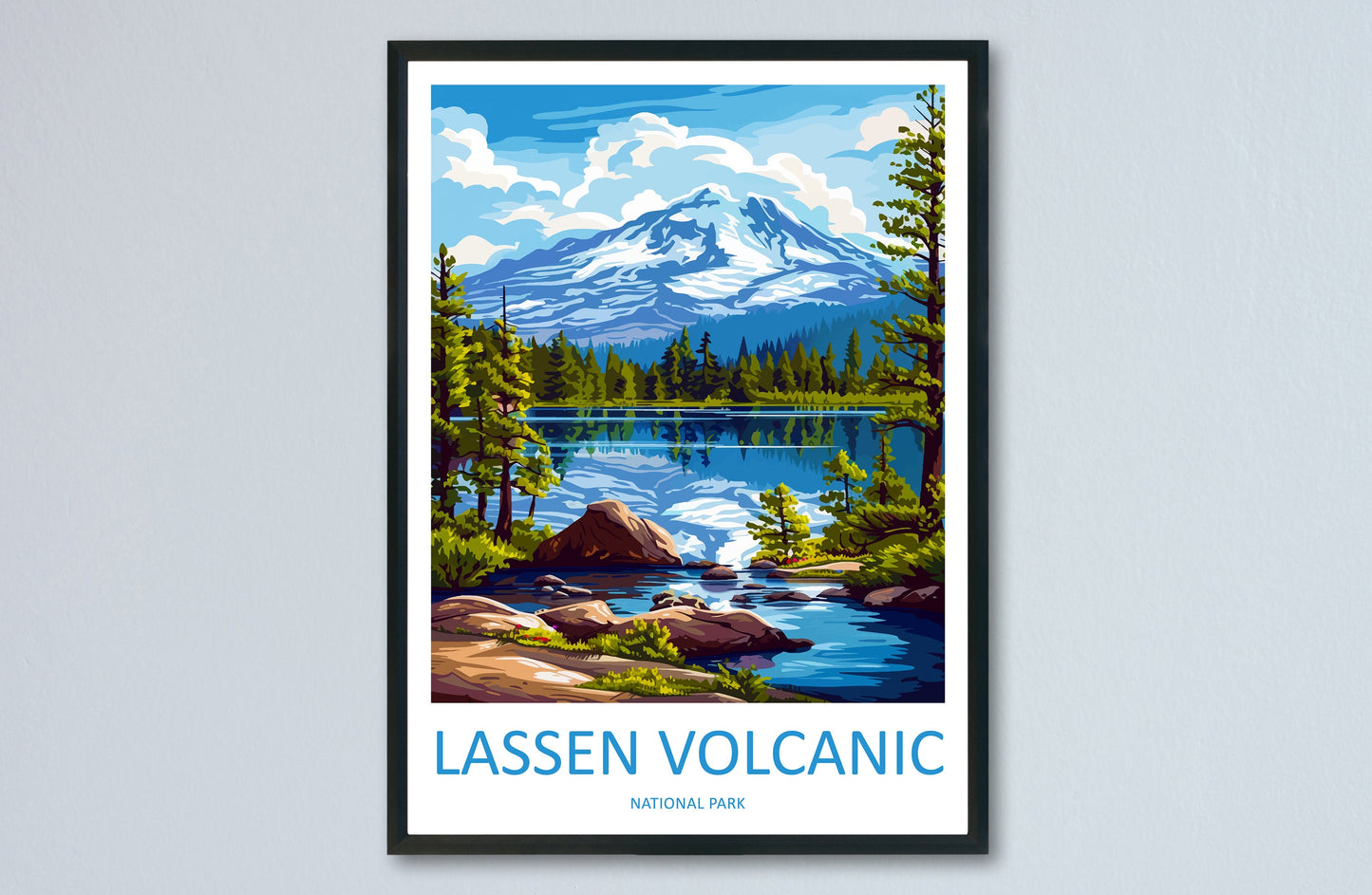 Lassen Volcanic National Park Travel Print Wall Art Lassen Volcanic Wall Hanging Home Décor Lassen Volcanic Gift Art Lovers California Art