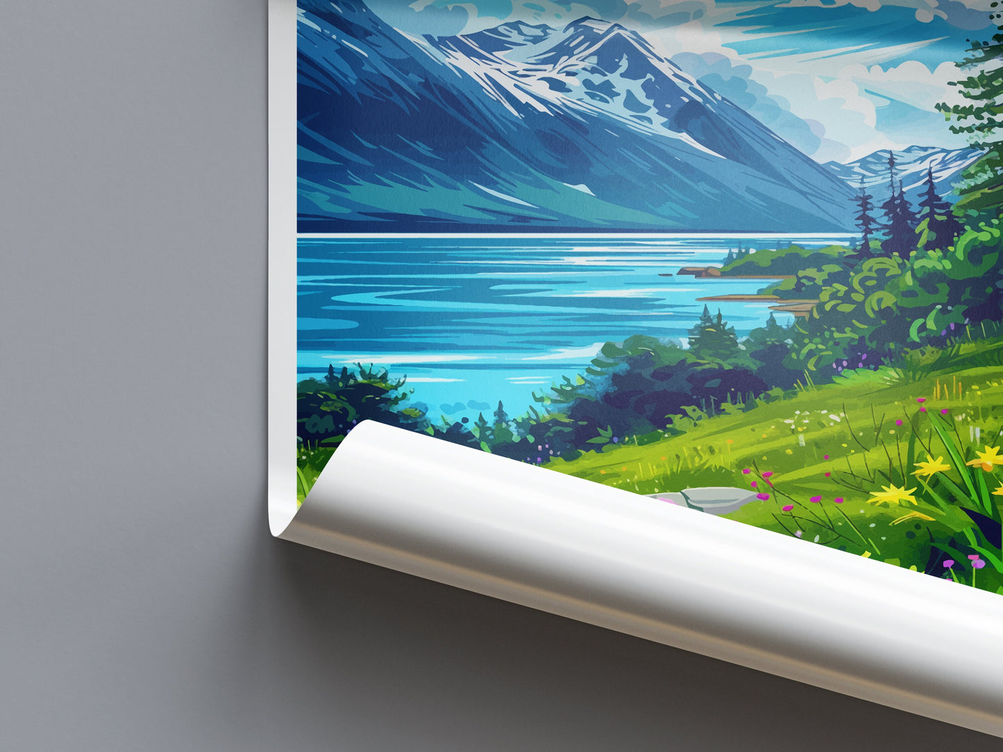 Lake Clark Travel Print Wall Art Lake Clark Wall Hanging Home Décor Lake Clark Gift Art Lovers Alaska Art Lover Gift Lake Clark Art