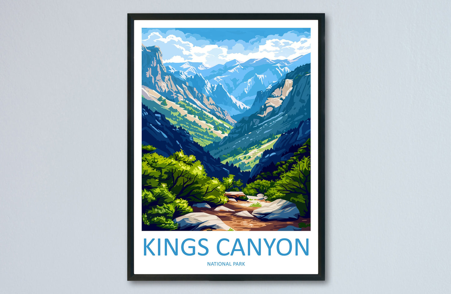 Kings Canyon National Park Travel Print Wall Art Kings Canyon National Park Wall Hanging Home Décor Kings Canyon National Park Gift Art