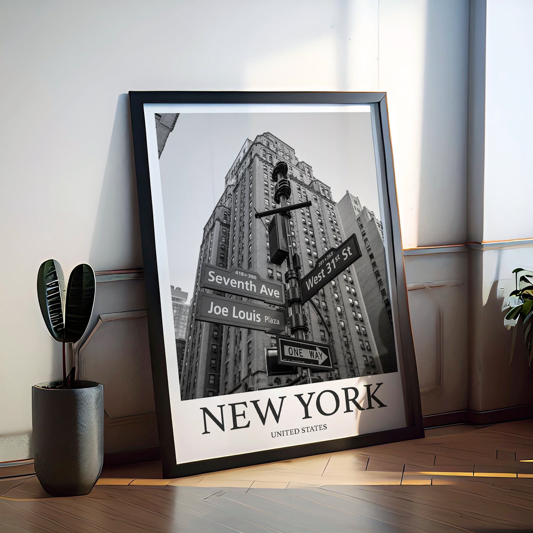 New York Sign Photo Print of New York Travel Photo Hanging Decor Photo Travel Art Gift For Travel Artwork Wall Art Framed Photo Travel Print