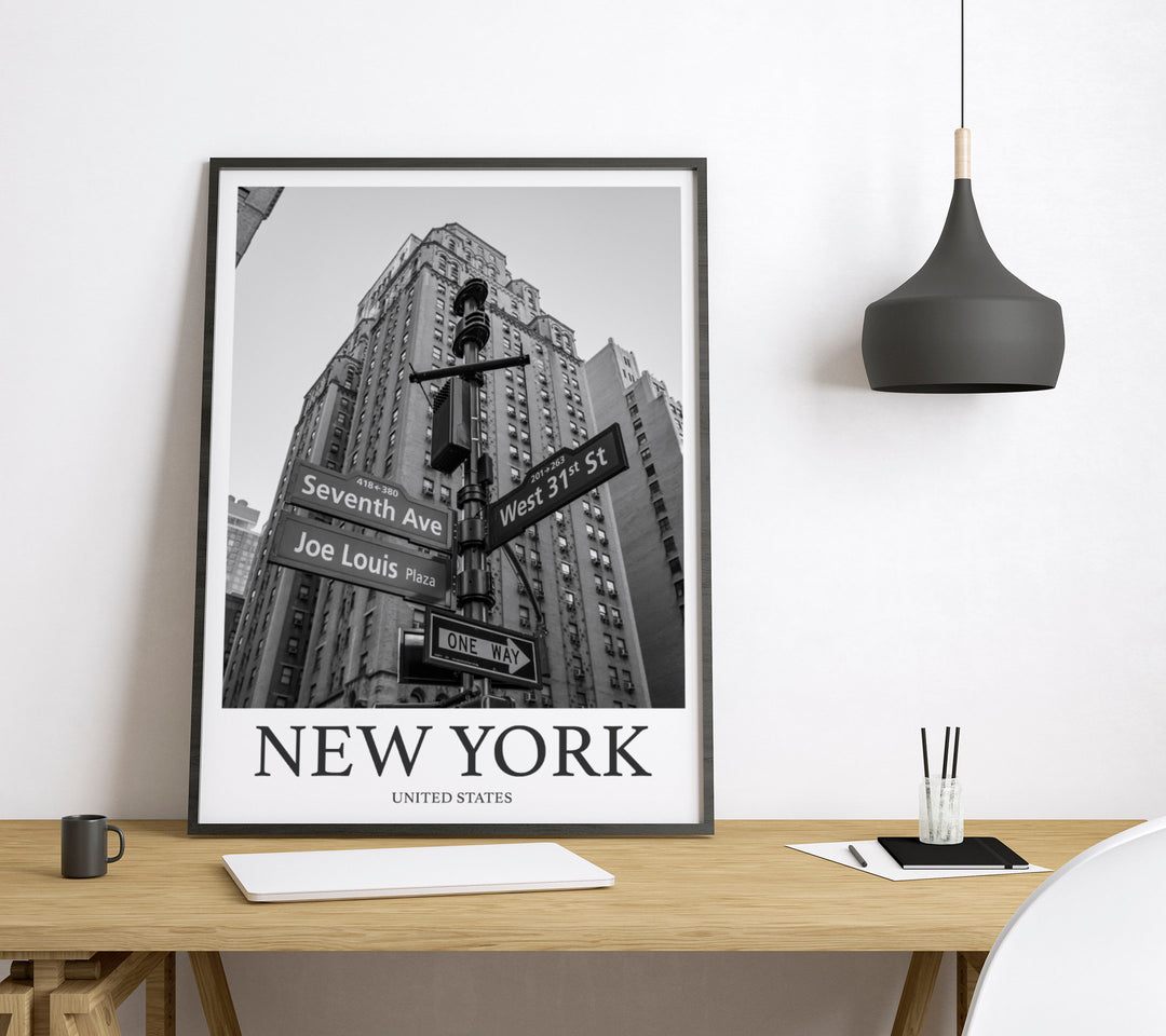 New York Sign Photo Print of New York Travel Photo Hanging Decor Photo Travel Art Gift For Travel Artwork Wall Art Framed Photo Travel Print