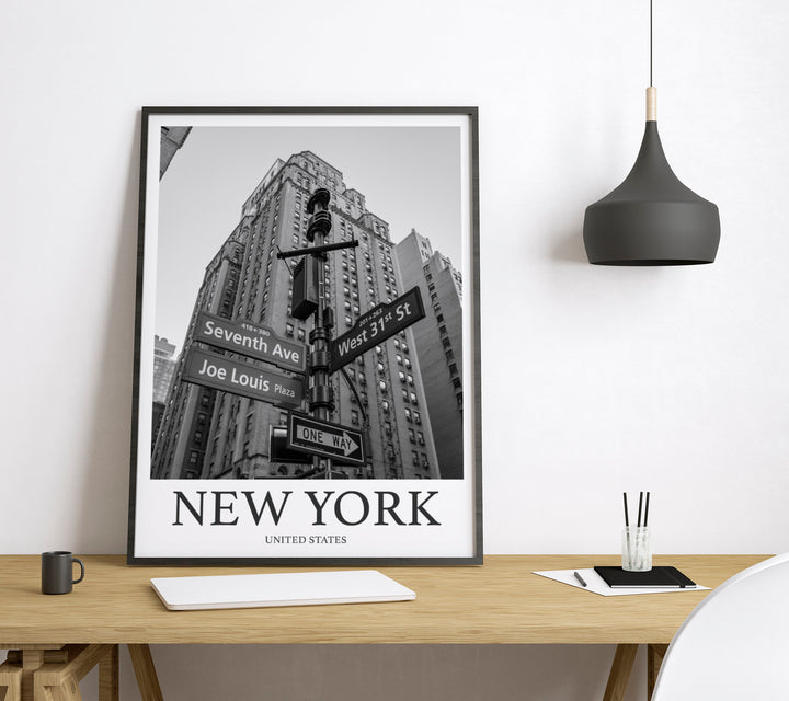 New York Sign Photo Print of New York Travel Photo Hanging Decor Photo Travel Art Gift For Travel Artwork Wall Art Framed Photo Travel Print