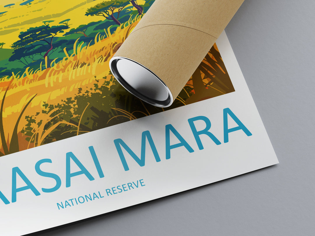 Masai Mara Travel Print Wall Art Masai Mara Wall Hanging Home Décor Masai Mara Gift Art Lovers Kenya Art Lover Gift Kenya Travel Print