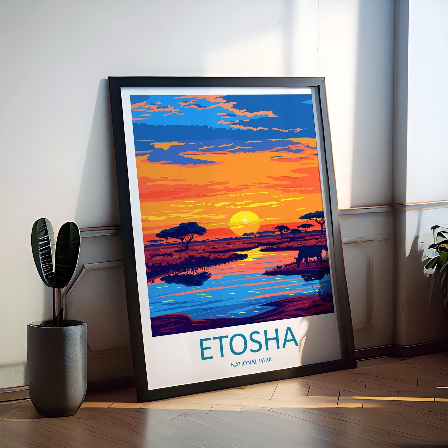 Etosha National Park Travel Print Wall Art Etosha National Park Wall Hanging Home Décor Etosha National Park Gift Art Loversv Africa