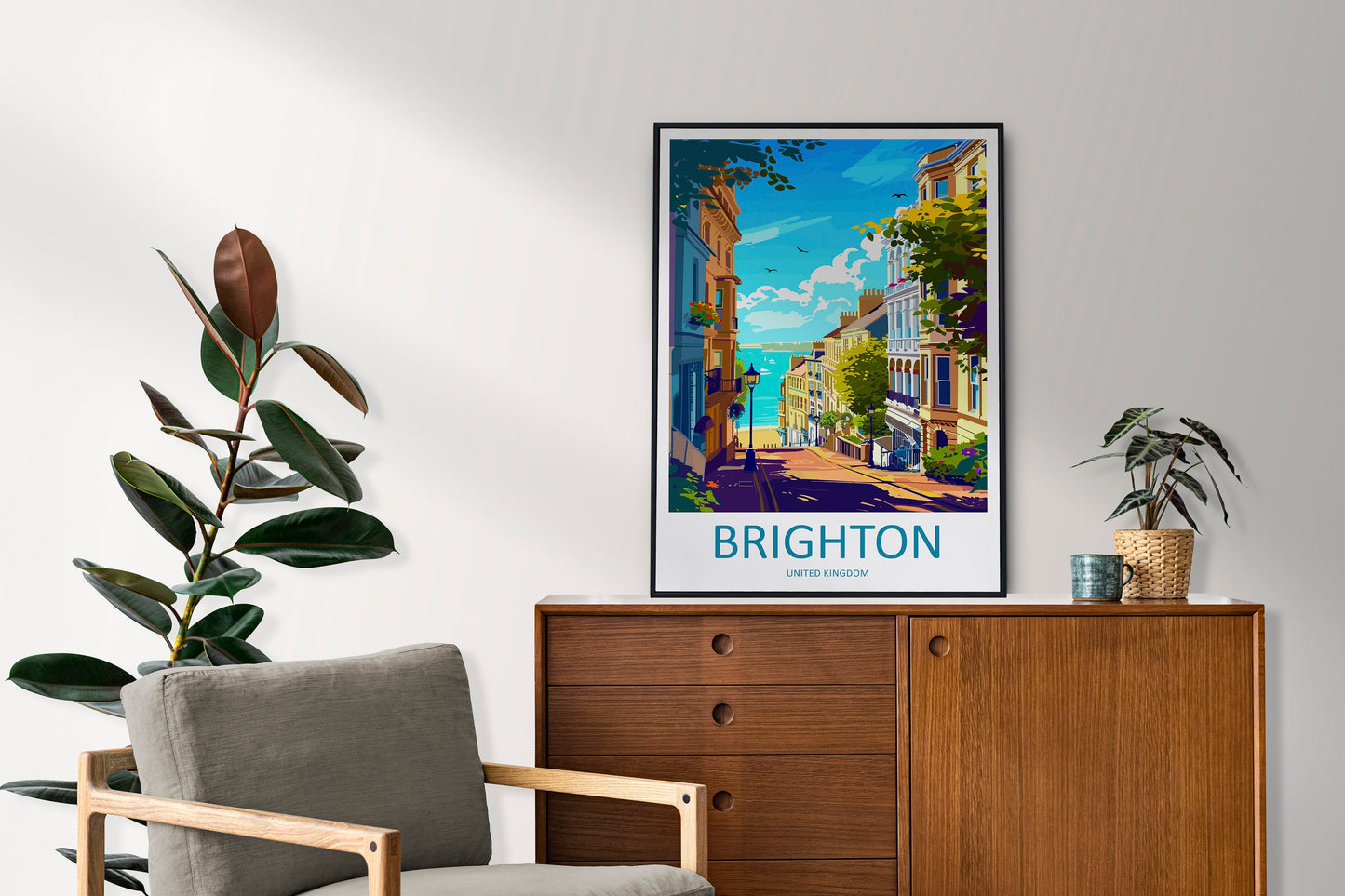 Brighton Travel Print Wall Art Brighton Wall Hanging Home Decoration Brighton Gift Art Lovers Wall Art Print Art Brighton Travel Poster