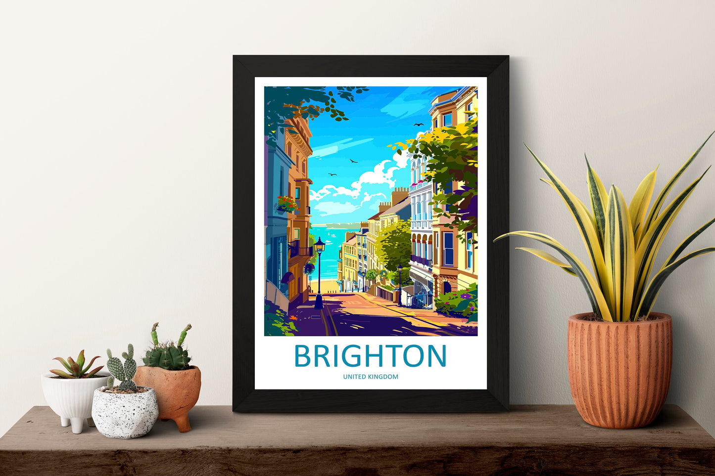 Brighton Travel Print Wall Art Brighton Wall Hanging Home Decoration Brighton Gift Art Lovers Wall Art Print Art Brighton Travel Poster