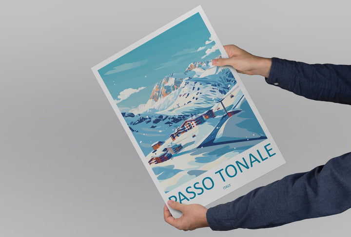 Passo Tonale Travel Print Wall Art Passo Tonale Wall Hanging Home Décor Passo Tonale Gift Art Lovers England Art Lover Gift Passo Tonale