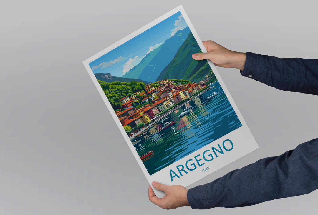 Argegno Travel Print Wall Art Argegno Italy Wall Hanging Home Décor Argegno Italy Gift Art Lovers Italy Art Gift Argegno Italy