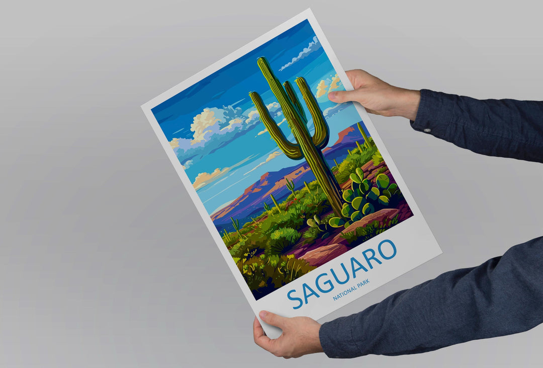 Saguaro National Park Travel Print Wall Art Saguaro National Park Wall Hanging Home Décor Saguaro National Park Gift Art Lovers Arizona Art