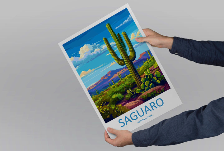 Saguaro National Park Travel Print Wall Art Saguaro National Park Wall Hanging Home Décor Saguaro National Park Gift Art Lovers Arizona Art
