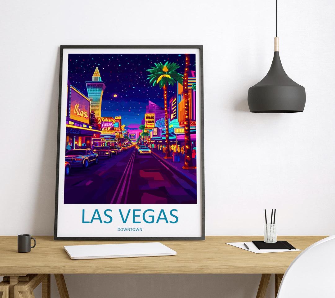 Las Vegas Travel Print Wall Art Las Vegas Wall Hanging Home Décor Las Vegas Gift Art Lovers Nevada Art Lover Gift Las Vegas Wall Décor