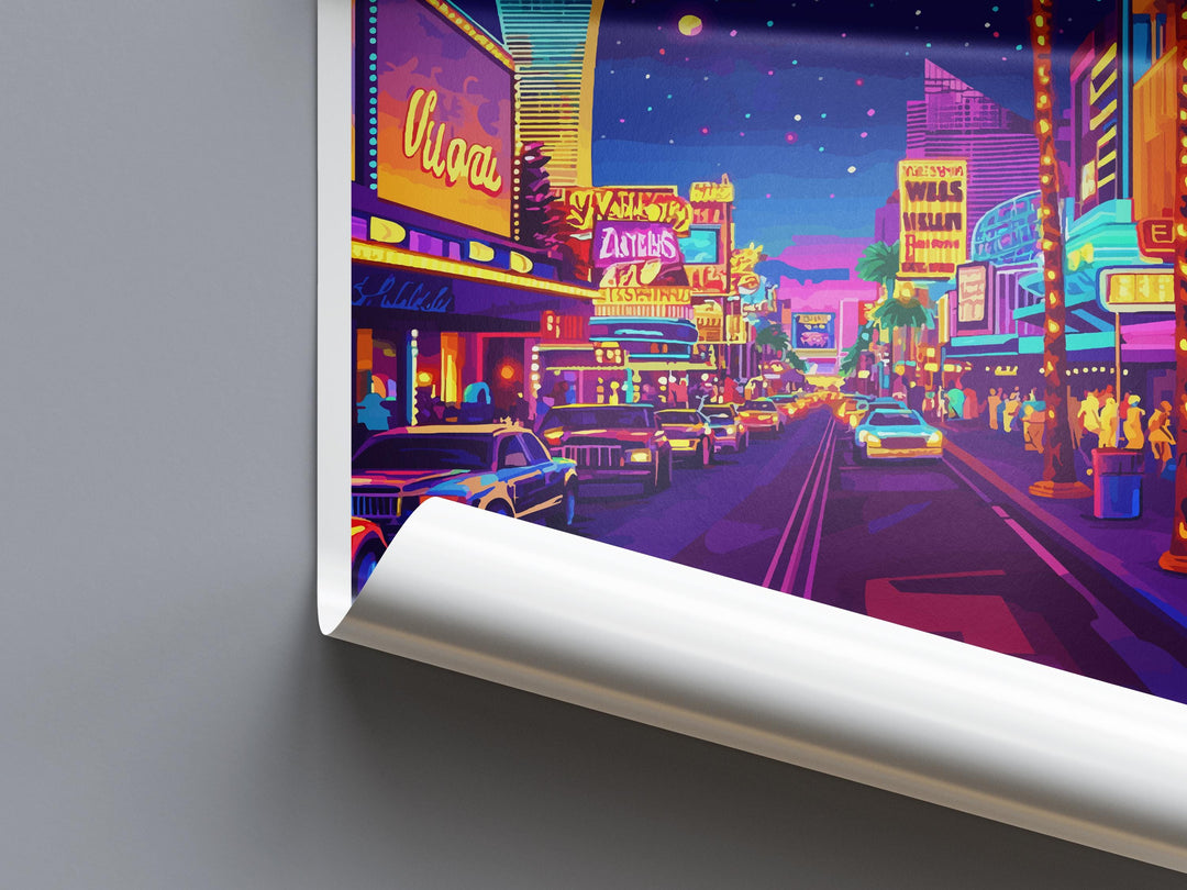 Las Vegas Travel Print Wall Art Las Vegas Wall Hanging Home Décor Las Vegas Gift Art Lovers Nevada Art Lover Gift Las Vegas Wall Décor