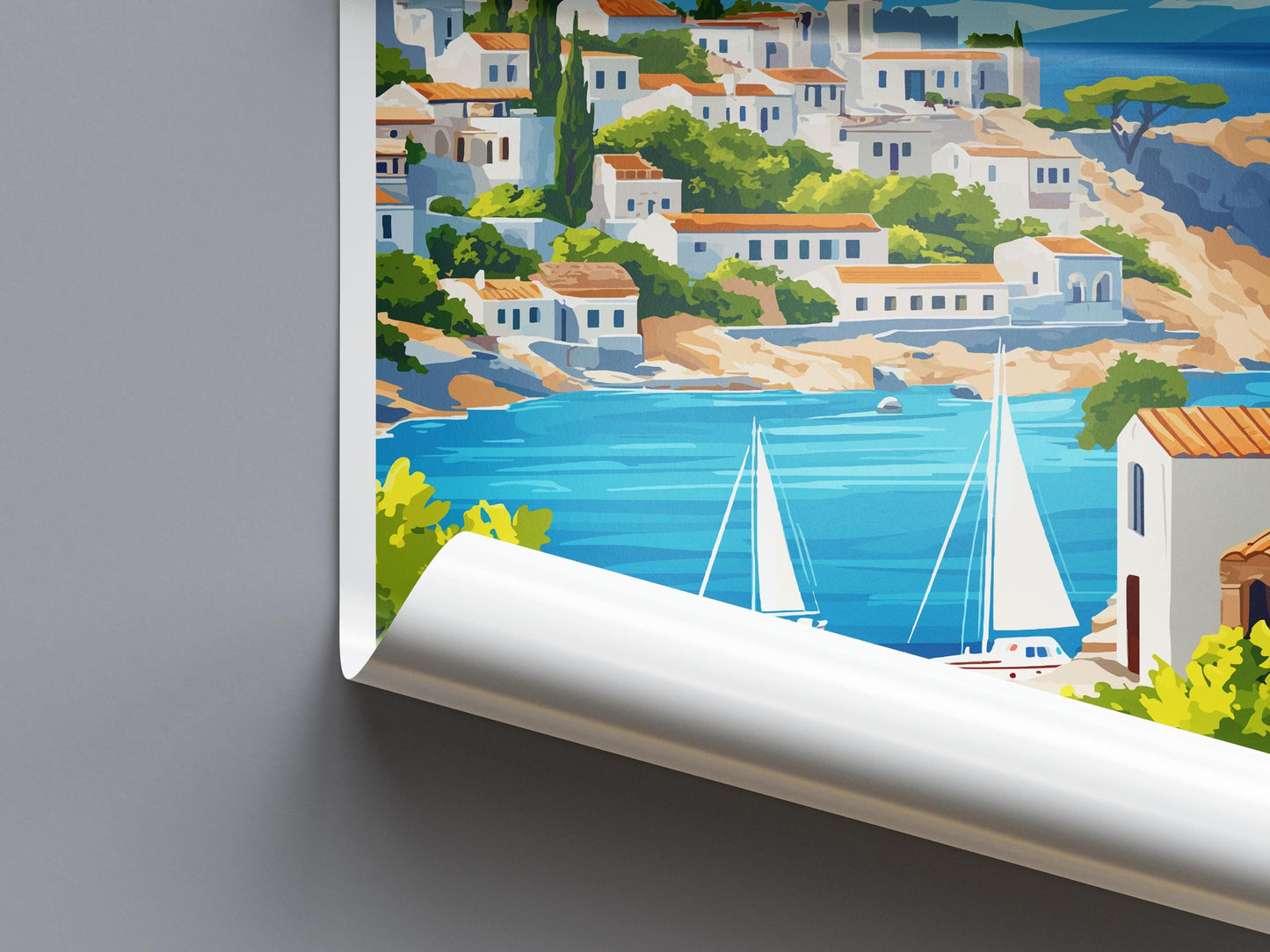 Rhodes Travel Print Wall Art Rhodes Greece Wall Hanging Home Decoration Rhodes Gift Art Lovers Wall Art Print Rhodes Greece Wall Poster Art