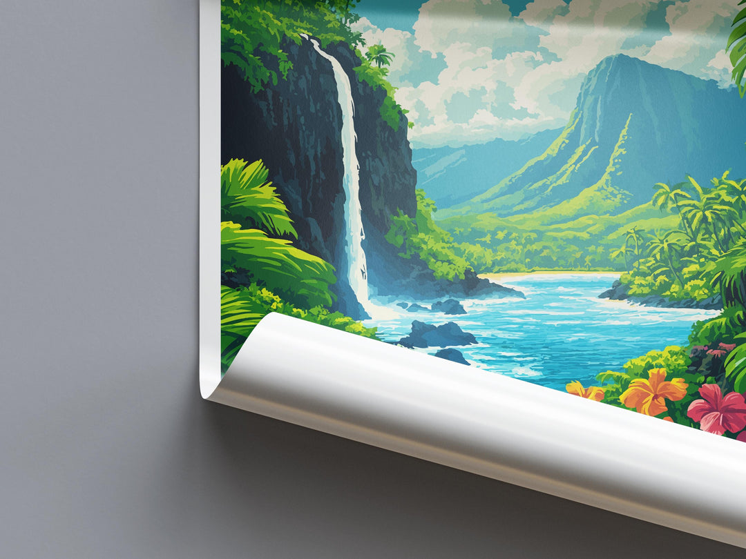 Maui Travel Print Wall Art Maui Wall Hanging Home Décor Maui Gift Art Lovers Hawaii Art Lover Gift Print Artwork