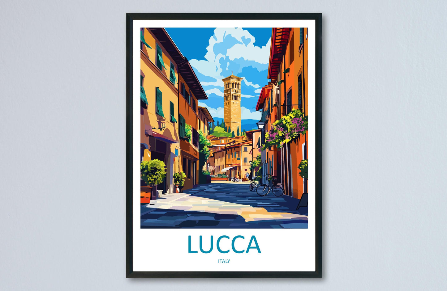 Lucca Travel Print Wall Art Lucca Wall Hanging Home Décor Lucca Gift Art Lovers Italy Art Lover Gift Lucca Print Lucca Travel Gift Art
