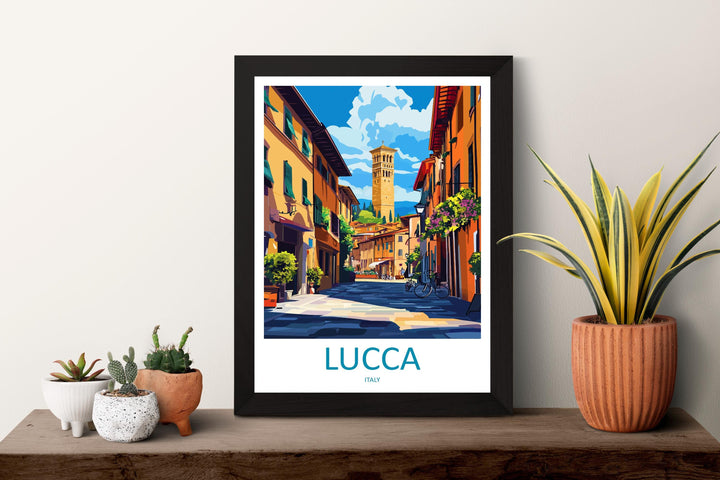 Lucca Travel Print Wall Art Lucca Wall Hanging Home Décor Lucca Gift Art Lovers Italy Art Lover Gift Lucca Print Lucca Travel Gift Art