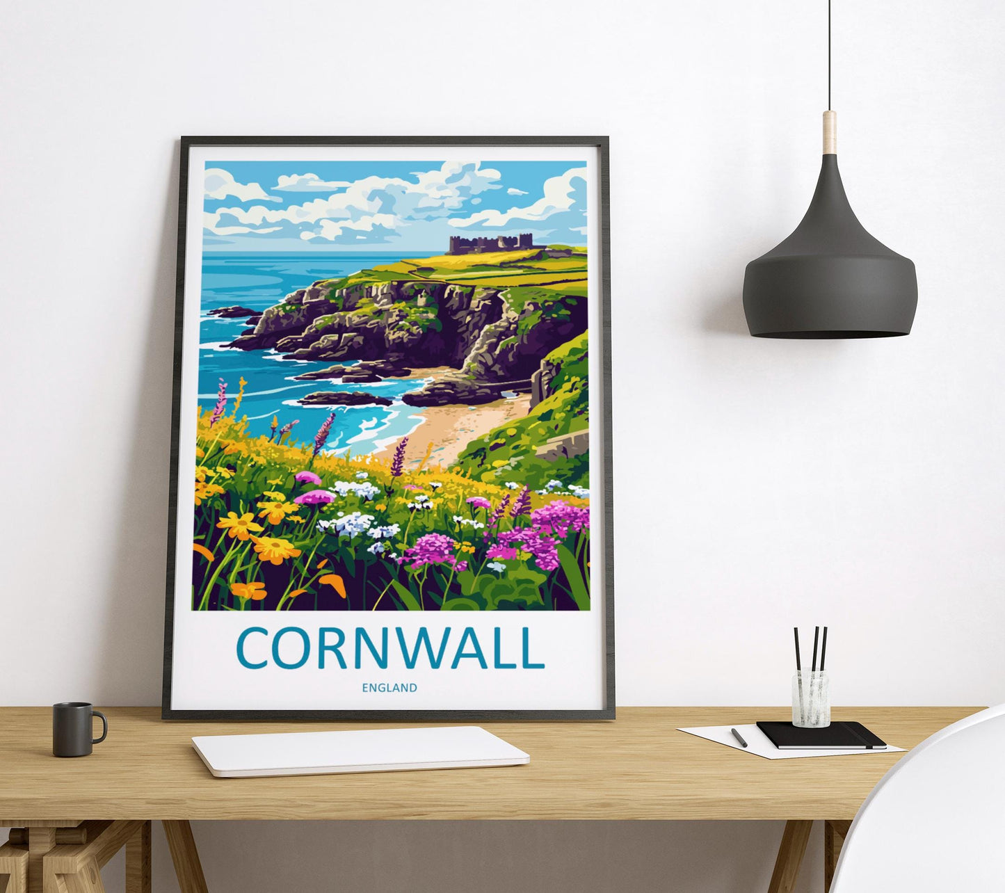 Cornwall Travel Print Wall Art Cornwall Wall Hanging Home Decoration Cornwall Gift Art Lovers Wall Art Print Art Cornwall Print Cornwall Art