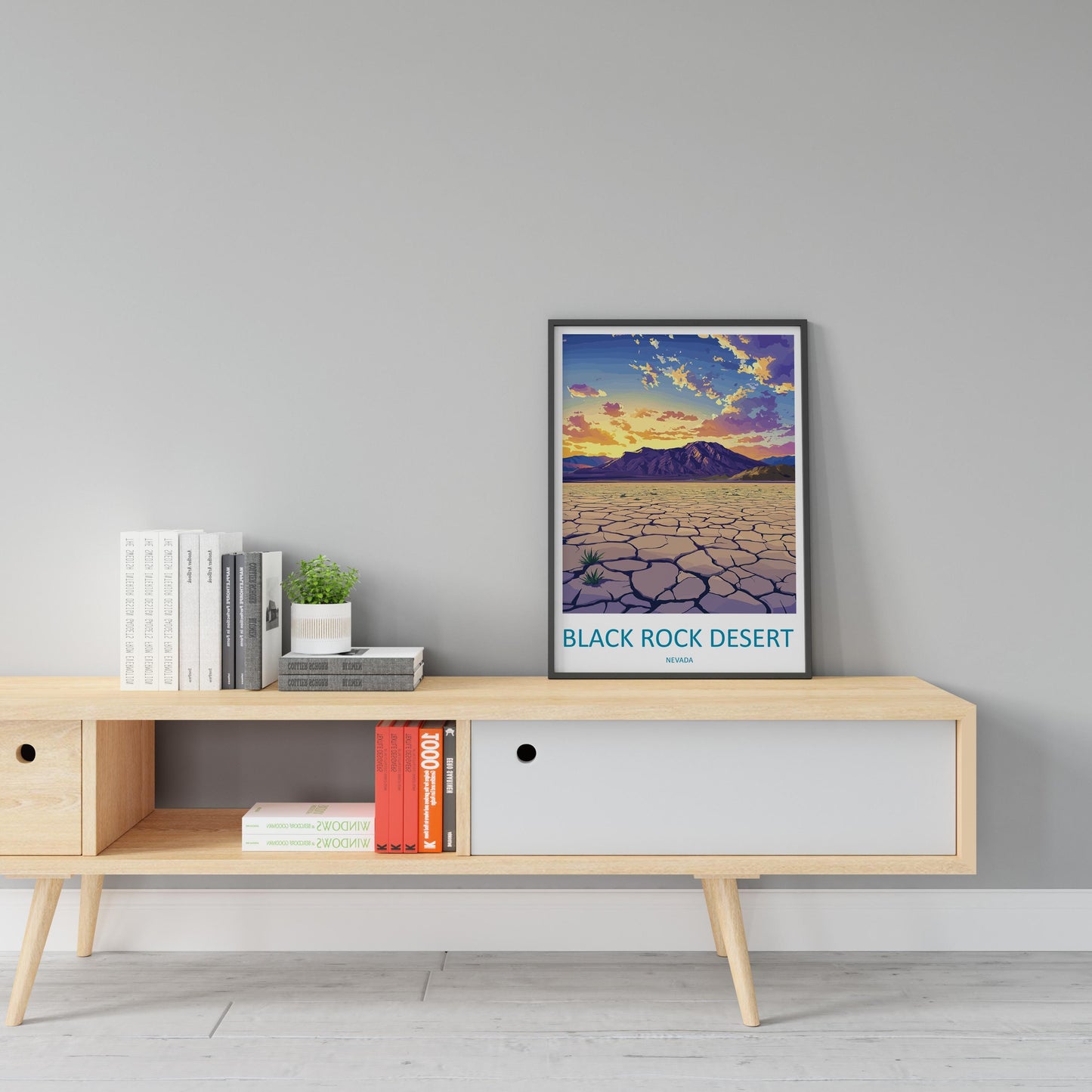 Black Rock Desert Travel Print Black Rock Desert Wall Decor Nevada Black Rock Desert Art Black Rock Desert Wall Art Nevada Poster Desert