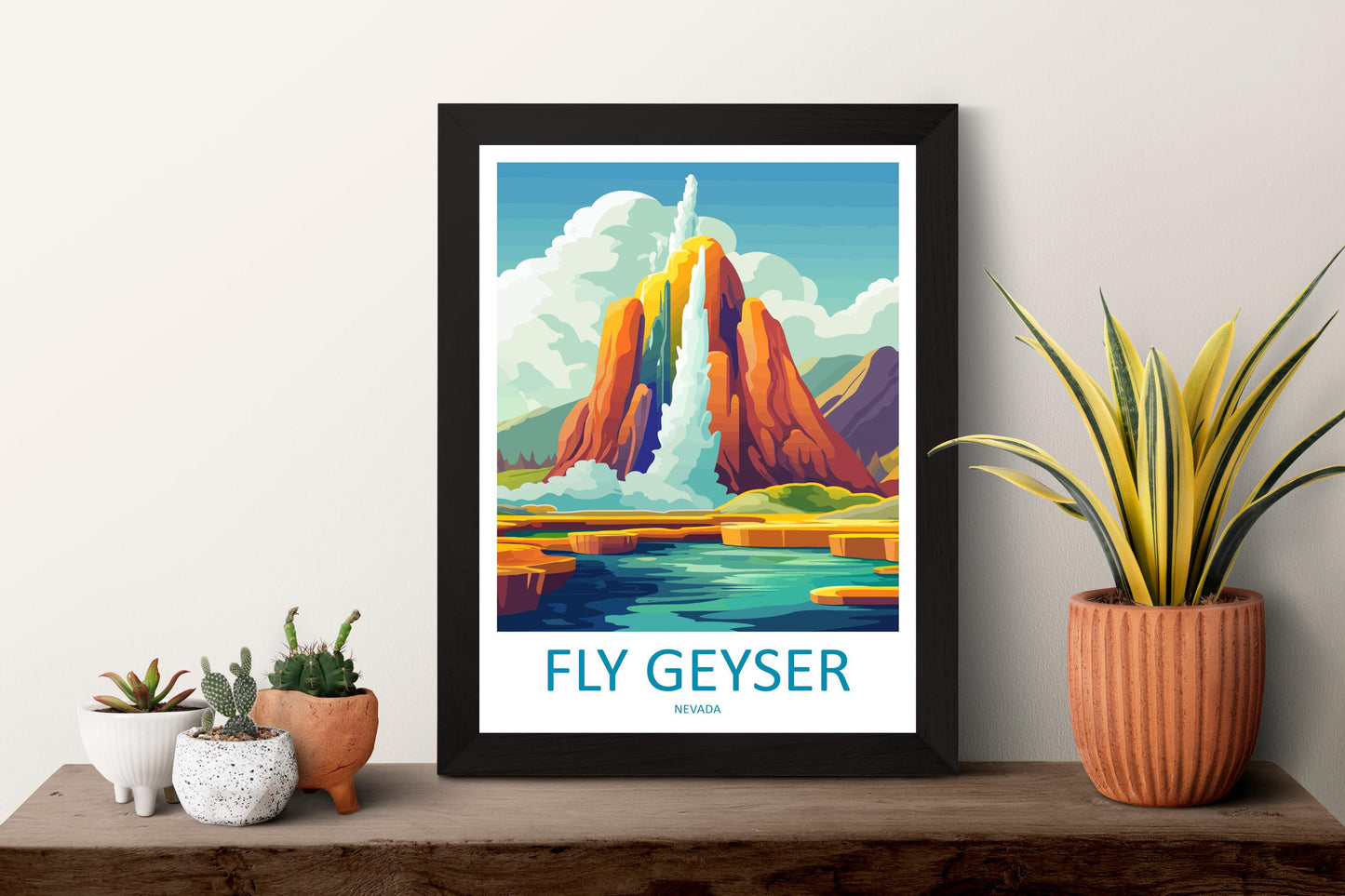 Fly Geyser Travel Print Fly Geyser Wall Decor Nevada Fly Geyser Art Fly Geyser Wall Art Nevada Poster Gift for Geothermal Wonder Lovers
