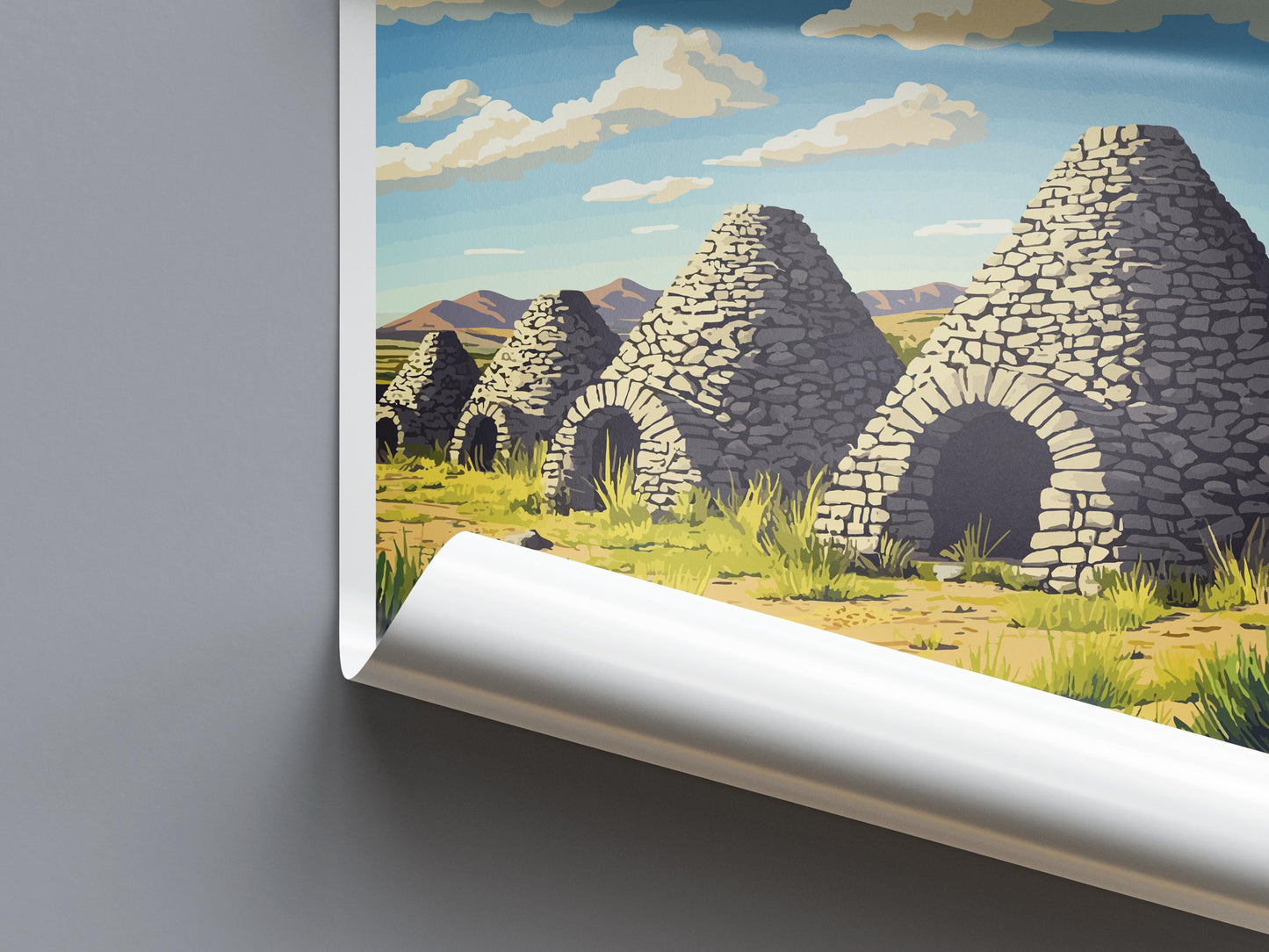 Ward Charcoal Ovens Travel Print Ward Charcoal Ovens Wall Decor Nevada Ward Charcoal Ovens Art Ward Charcoal Ovens Wall Art Nevada Poster