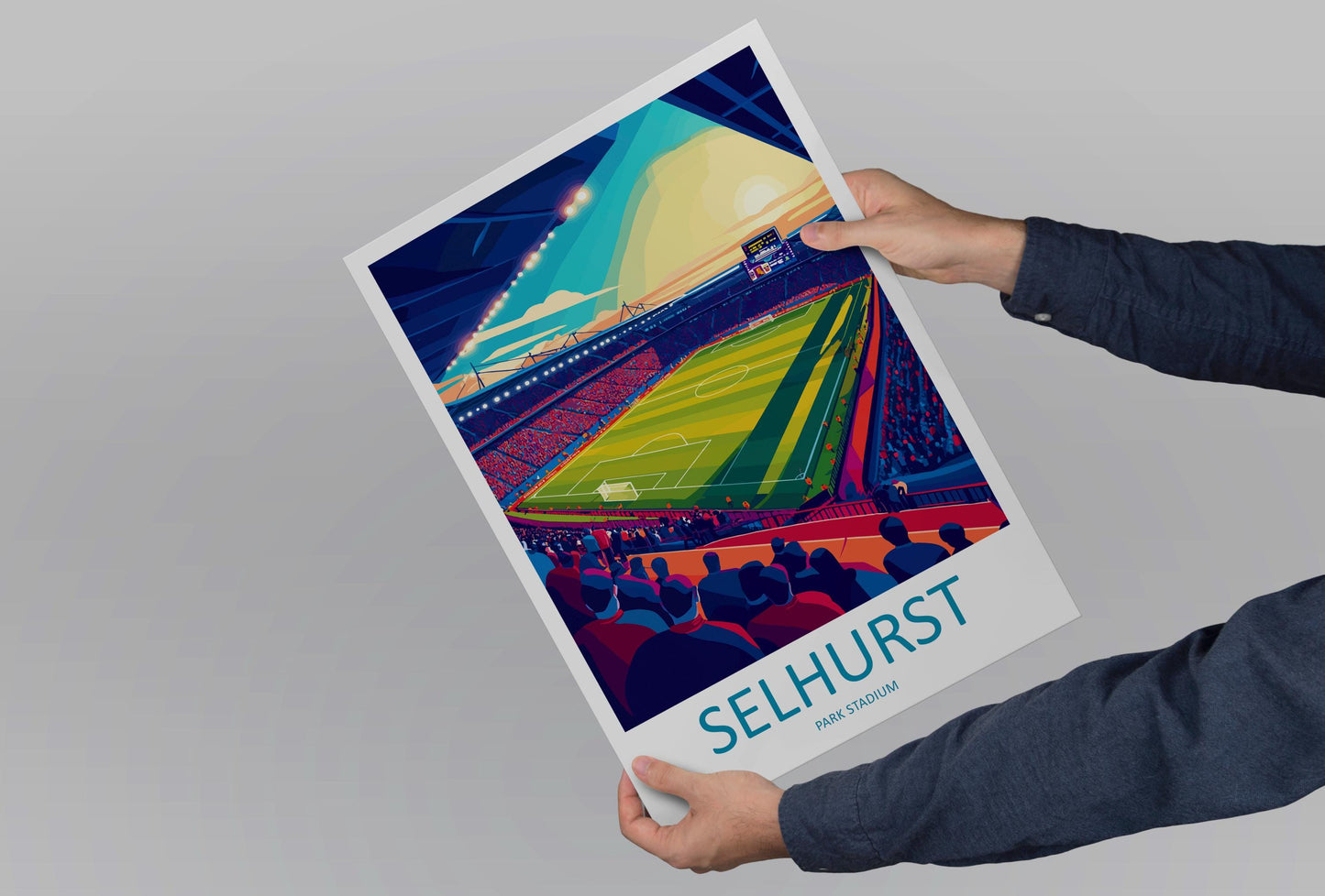 Selhurst Park Stadium Print Selhurst Park Home Décor Art Print Crystal Palace Wall Art Football Enthusiast Gift Wall Hanging Selhurst Park