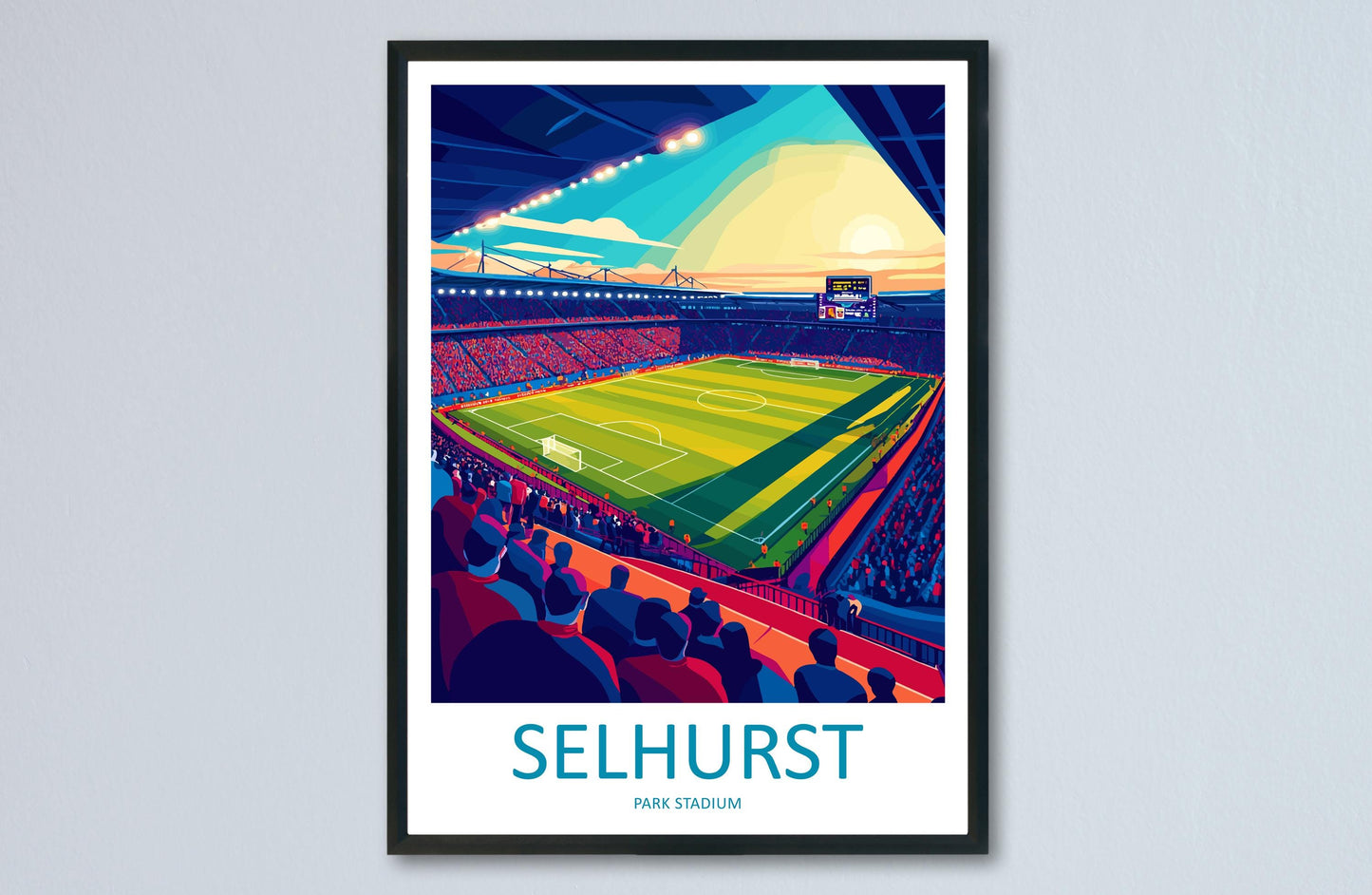Selhurst Park Stadium Print Selhurst Park Home Décor Art Print Crystal Palace Wall Art Football Enthusiast Gift Wall Hanging Selhurst Park