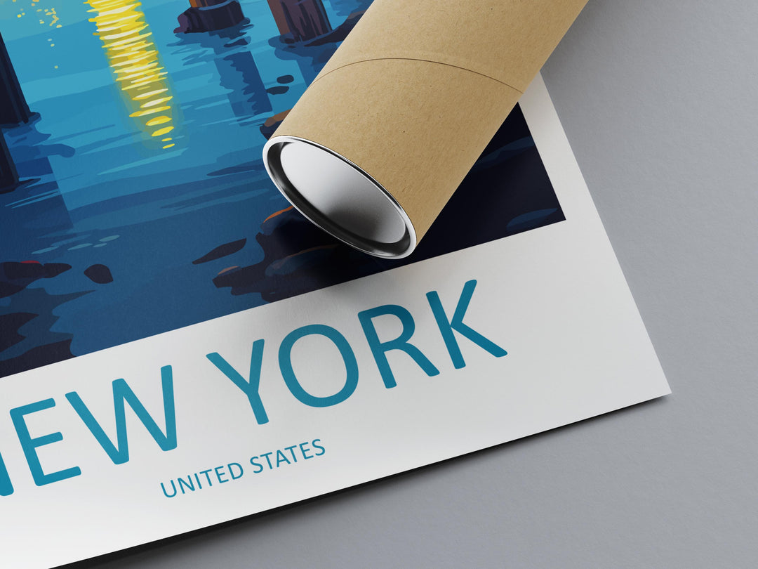 New York Travel Print Wall Art New York Wall Hanging Home Décor New York Gift Art Lovers New York State Art Gift Lover Print