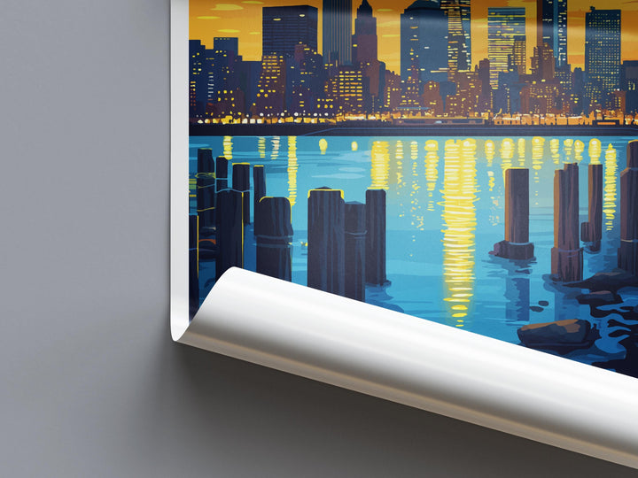 New York Travel Print Wall Art New York Wall Hanging Home Décor New York Gift Art Lovers New York State Art Gift Lover Print