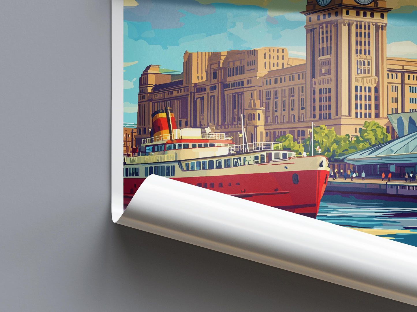 Liverpool Travel Print Wall Art Liverpool Wall Hanging Home Décor Liverpool Gift Art Lovers England Art Lover Gift Liverpool Travel Art Gift