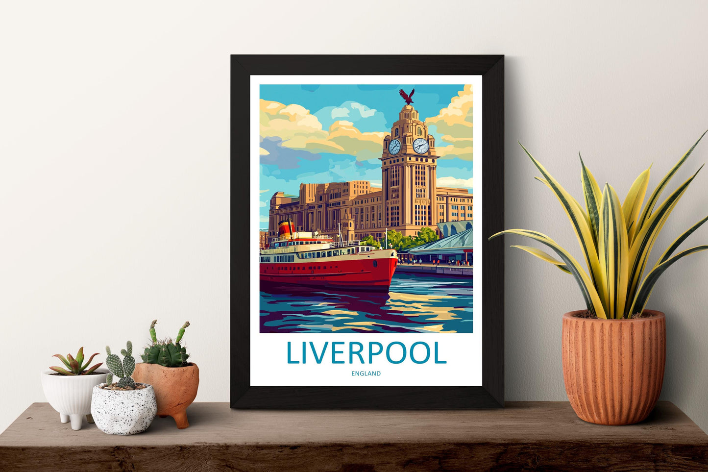 Liverpool Travel Print Wall Art Liverpool Wall Hanging Home Décor Liverpool Gift Art Lovers England Art Lover Gift Liverpool Travel Art Gift