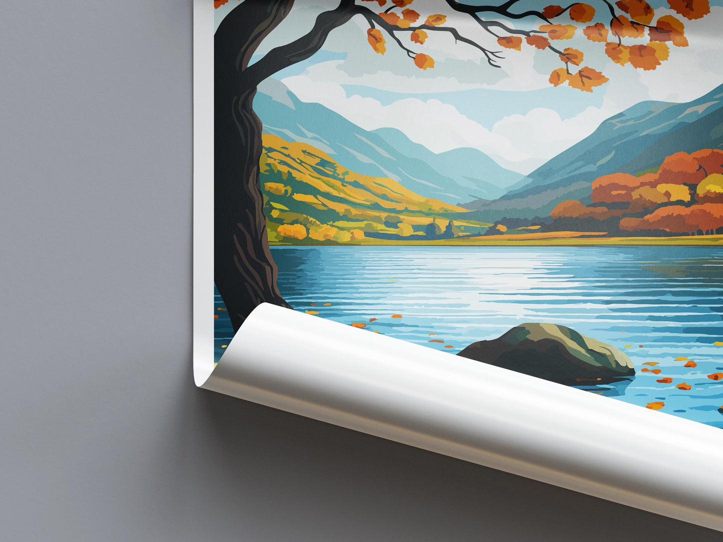 Ullswater Travel Print Wall Art Ullswater Wall Hanging Home Decoration Ullswater Gift Art Lovers Wall Art Print Art Ullswater Travel Art