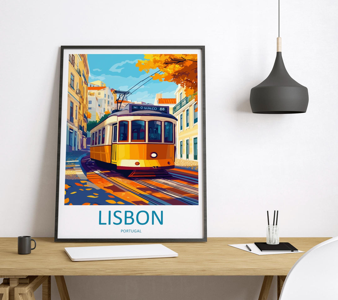 Lisbon Travel Print Wall Art Lisbon Wall Hanging Home Décor Lisbon Gift Art Lovers Portugal Art Lover Gift Lisbon Poster