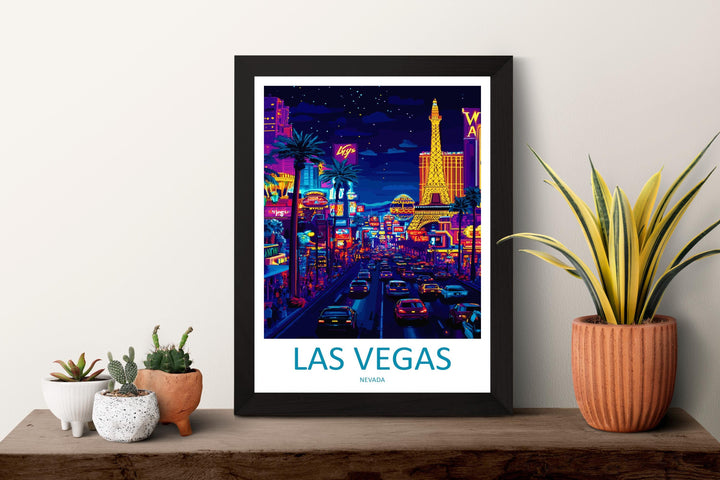Las Vegas Travel Print Wall Art Las Vegas Wall Hanging Home Décor Las Vegas Gift Art Lovers Nevada Art Lover Gift Las Vegas Wall Décor