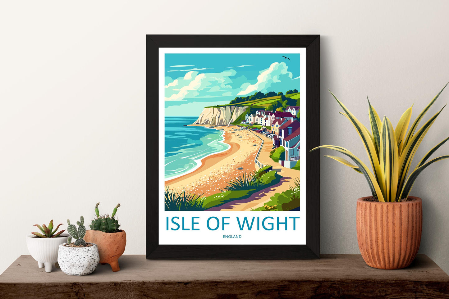 Isle Of Wight Travel Print Wall Art Isle Of Wight Wall Hanging Home Decor Isle Of Wight Gift Art Lovers Wall Art AONB Print