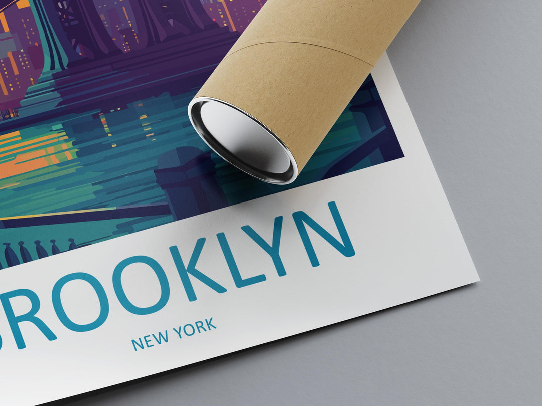 Brooklyn New York Travel Print Wall Art Brooklyn Wall Hanging Home Décor Brooklyn Gift Art Lovers New York Art Lover