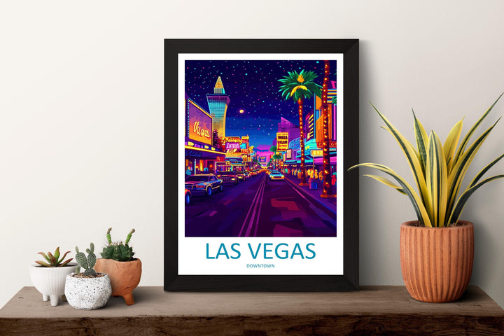 Las Vegas Travel Print Wall Art Las Vegas Wall Hanging Home Décor Las Vegas Gift Art Lovers Nevada Art Lover Gift Las Vegas Wall Décor