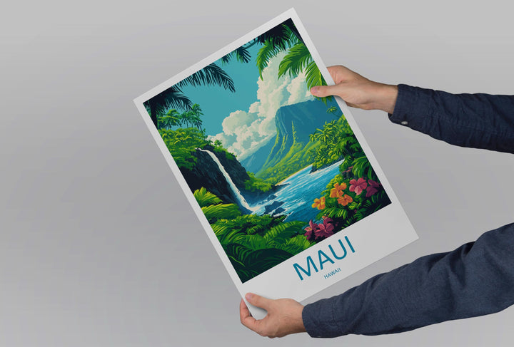 Maui Travel Print Wall Art Maui Wall Hanging Home Décor Maui Gift Art Lovers Hawaii Art Lover Gift Print Artwork