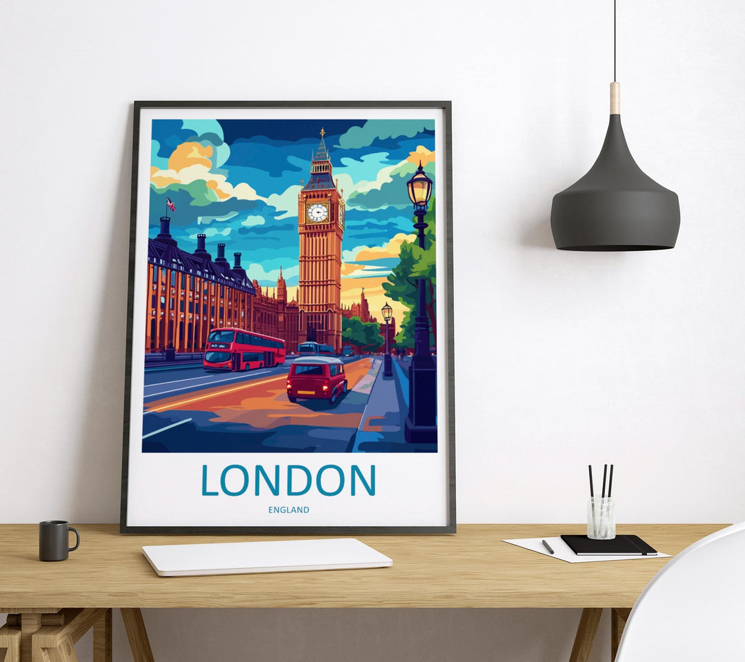 London Travel Print Wall Art London Wall Hanging Home Décor London Gift Art Lovers England Art Lover Gift London Travel Gift