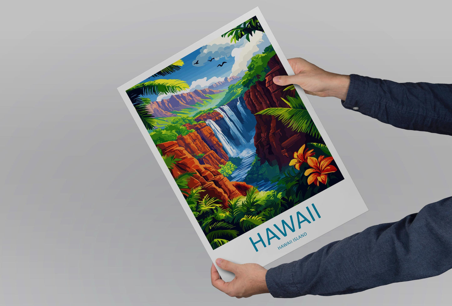 Hawaii Travel Print Wall Art Hawaii Wall Hanging Home Décor Hawaii Gift Art Lovers Hawaii Art Lover Gift Print Artwork