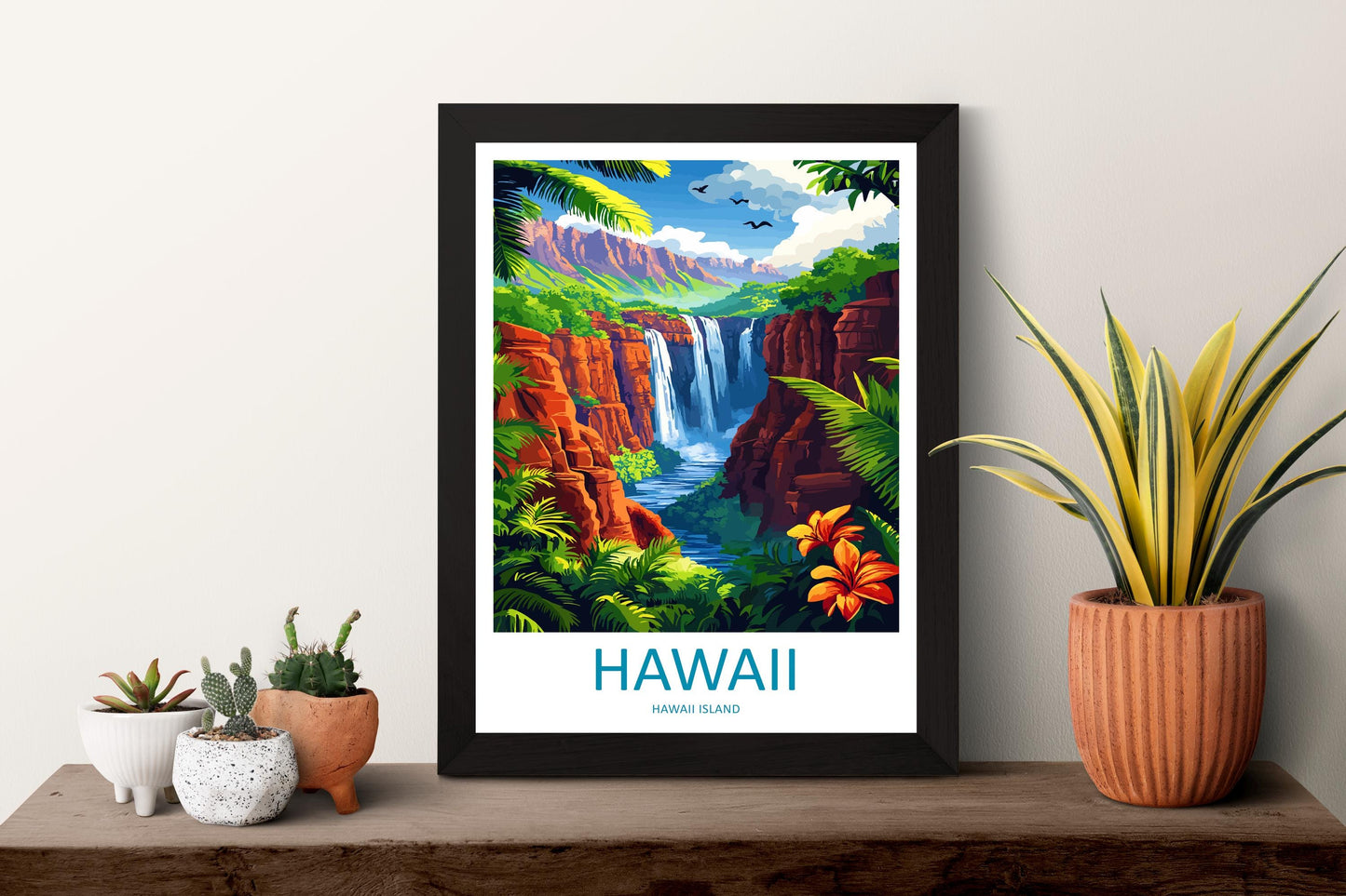 Hawaii Travel Print Wall Art Hawaii Wall Hanging Home Décor Hawaii Gift Art Lovers Hawaii Art Lover Gift Print Artwork
