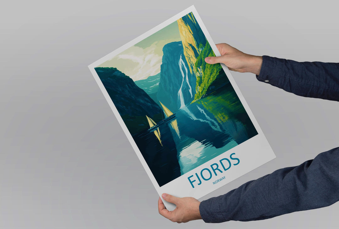 The Fjords Travel Print The Fjords Norway Home Décor The Fjords Art Print Norwegian Mountains Room Print For Scandinavian Mountains Gift Art