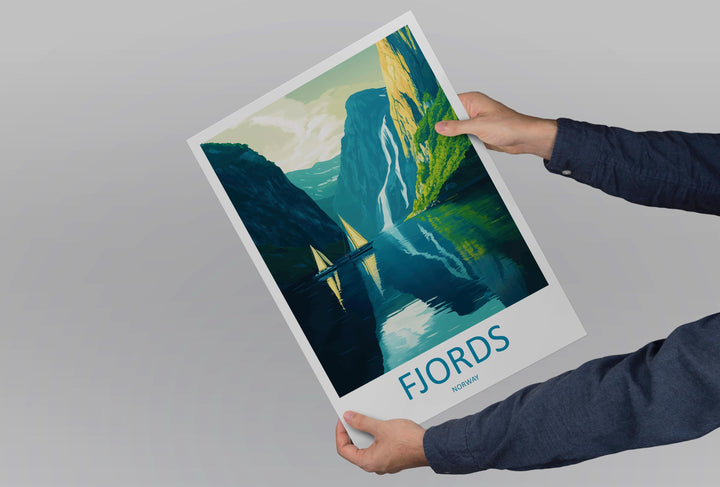 The Fjords Travel Print The Fjords Norway Home Décor The Fjords Art Print Norwegian Mountains Room Print For Scandinavian Mountains Gift Art