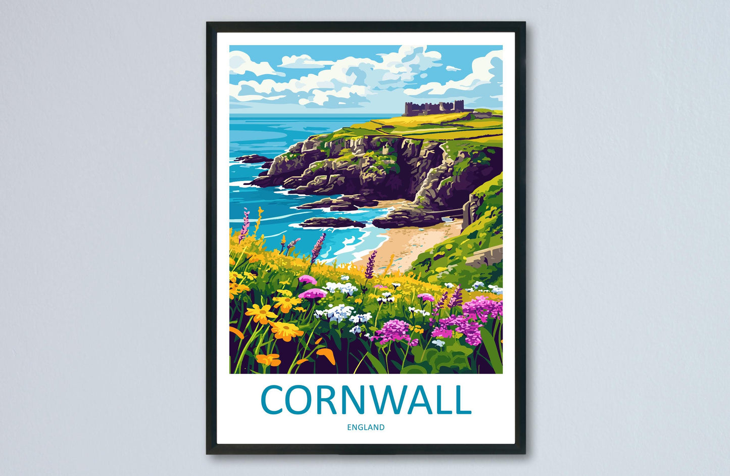 Cornwall Travel Print Wall Art Cornwall Wall Hanging Home Decoration Cornwall Gift Art Lovers Wall Art Print Art Cornwall Print Cornwall Art