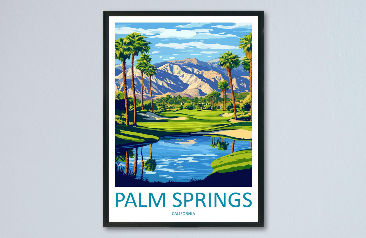 Palm Springs Travel Print Wall Art Palm Springs Wall Hanging Home Décor Palm Springs Gift Art Lovers California Art Lover Gift Palm Springs